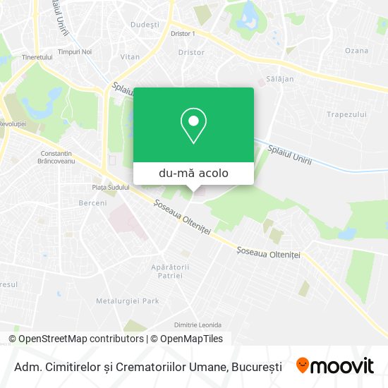Hartă Adm. Cimitirelor și Crematoriilor Umane