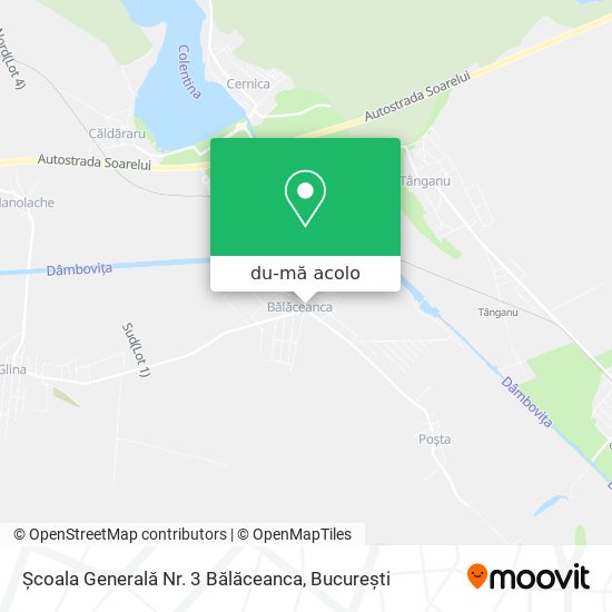 Hartă Școala Generală Nr. 3 Bălăceanca