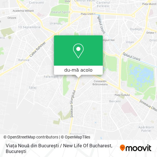 Hartă Viața Nouă din București / New Life Of Bucharest