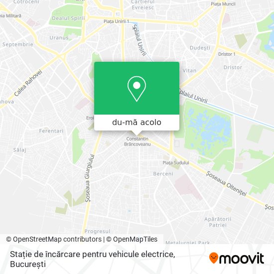 Hartă Stație de încărcare pentru vehicule electrice