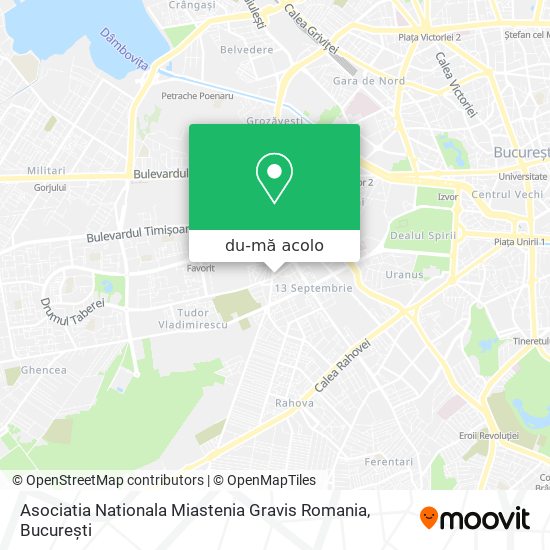 Hartă Asociatia Nationala Miastenia Gravis Romania