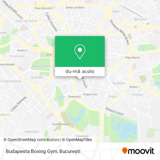 Hartă Budapesta Boxing Gym