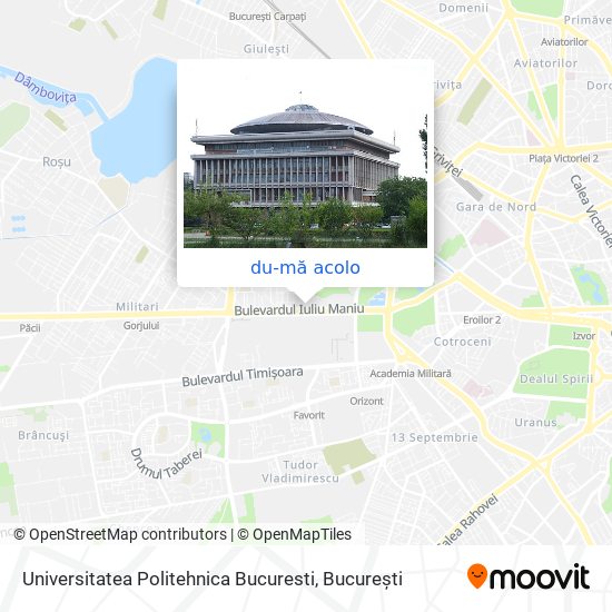 Hartă Universitatea Politehnica Bucuresti