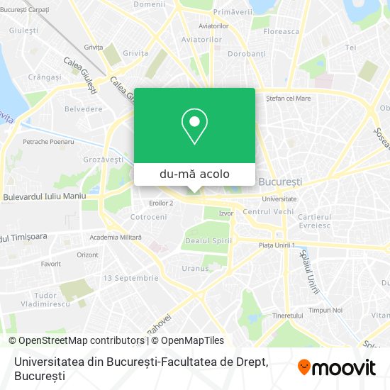 Hartă Universitatea din București-Facultatea de Drept