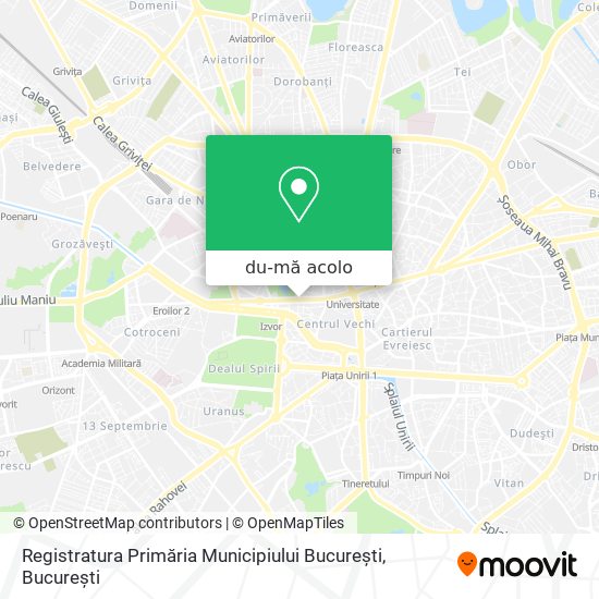Hartă Registratura Primăria Municipiului Bucureşti