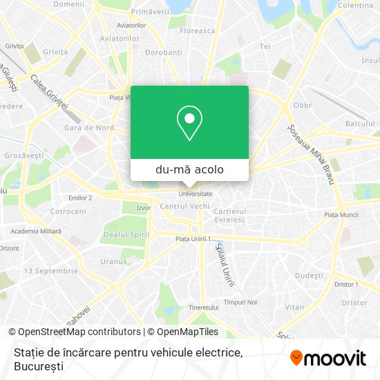 Hartă Stație de încărcare pentru vehicule electrice