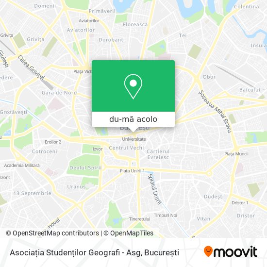 Hartă Asociația Studenților Geografi - Asg