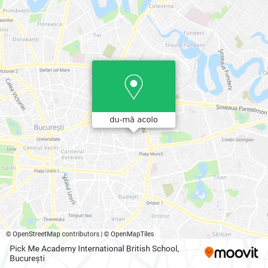 Hartă Pick Me Academy International British School