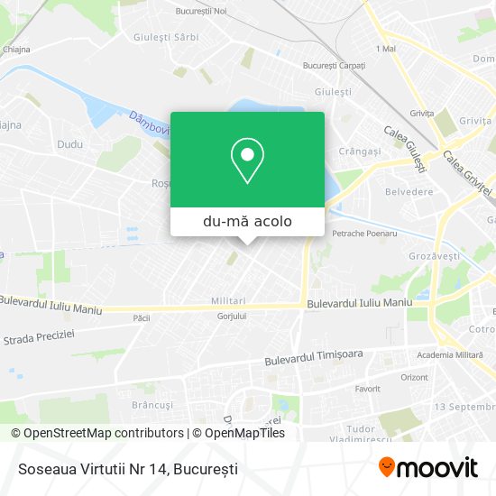 Hartă Soseaua Virtutii Nr 14