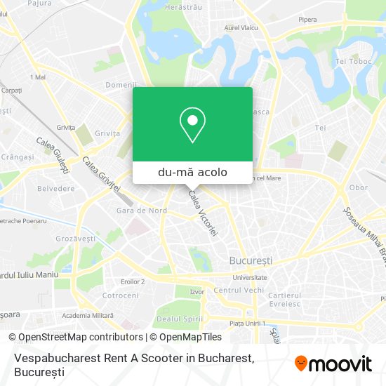 Hartă Vespabucharest Rent A Scooter in Bucharest