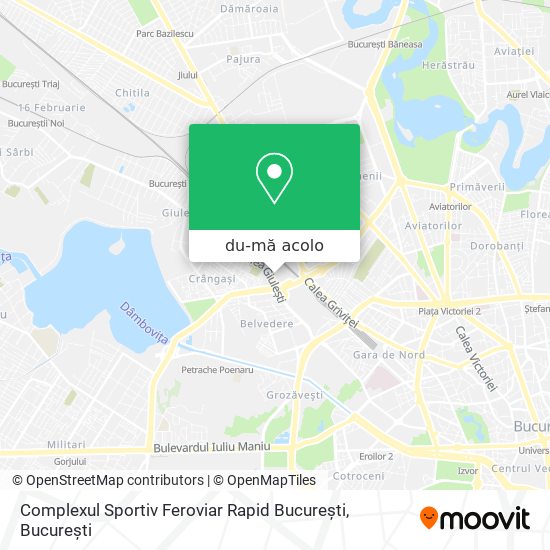 Hartă Complexul Sportiv Feroviar Rapid București