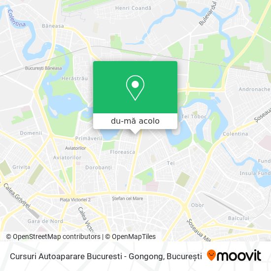 Hartă Cursuri Autoaparare Bucuresti - Gongong