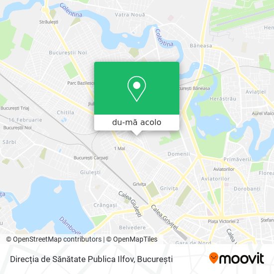 Hartă Direcția de Sănătate Publica Ilfov