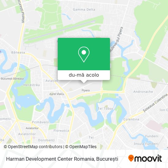 Hartă Harman Development Center Romania