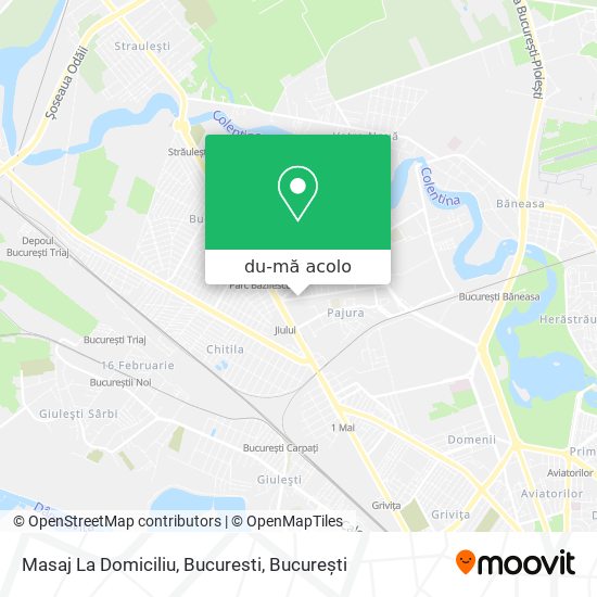 Hartă Masaj La Domiciliu, Bucuresti