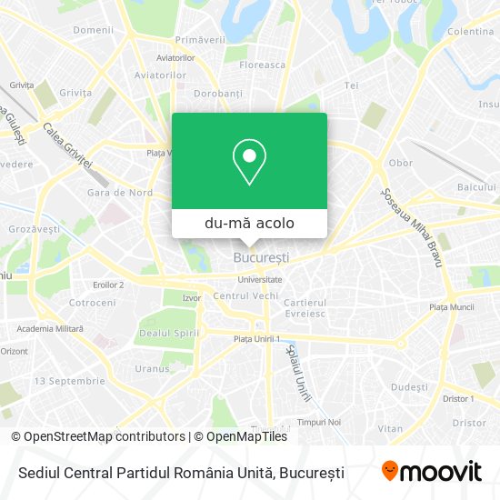 Hartă Sediul Central Partidul România Unită
