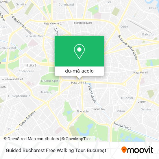 Hartă Guided Bucharest Free Walking Tour