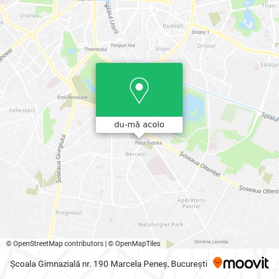 Hartă Școala Gimnazială nr. 190  Marcela Peneș