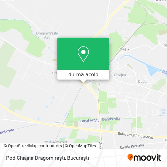 Hartă Pod Chiajna-Dragomireşti
