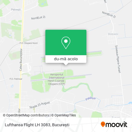 Hartă Lufthansa Flight LH 3083