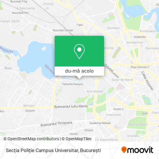 Hartă Secția Poliție Campus Universitar