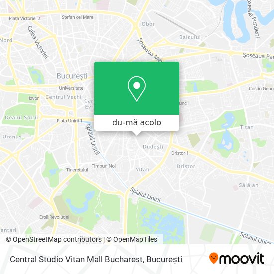 Hartă Central Studio Vitan Mall Bucharest