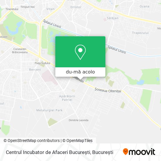 Hartă Centrul Incubator de Afaceri București