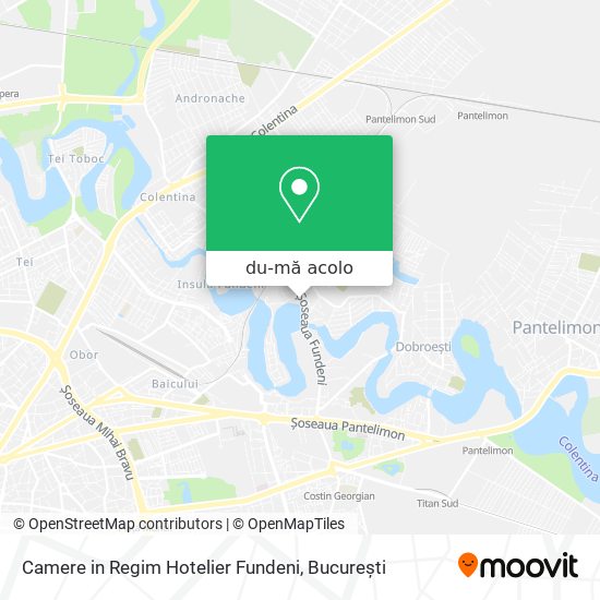 Hartă Camere in Regim Hotelier Fundeni
