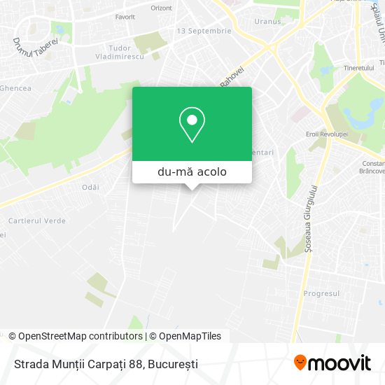 Hartă Strada Munții Carpați 88