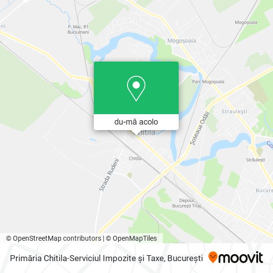 Hartă Primăria Chitila-Serviciul Impozite și Taxe