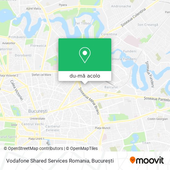 Hartă Vodafone Shared Services Romania