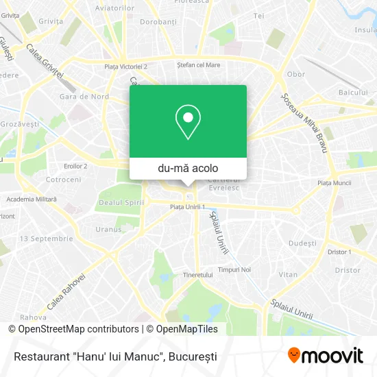 Hartă Restaurant "Hanu' lui Manuc"