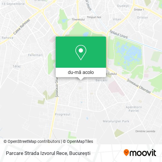 Hartă Parcare Strada Izvorul Rece