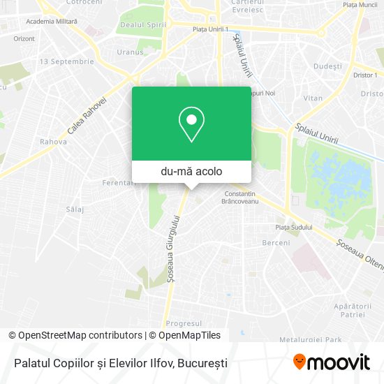 Hartă Palatul Copiilor și Elevilor Ilfov