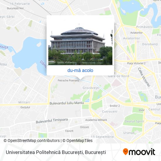 Hartă Universitatea Politehnică București