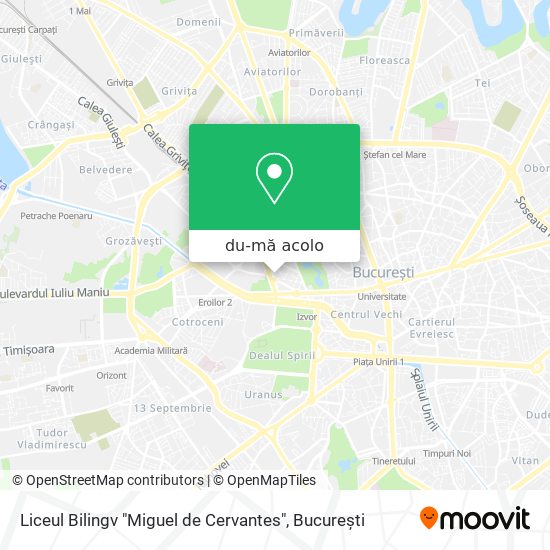 Hartă Liceul Bilingv "Miguel de Cervantes"