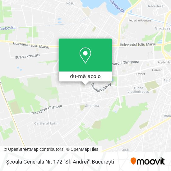 Hartă Școala Generală Nr. 172 "Sf. Andrei"