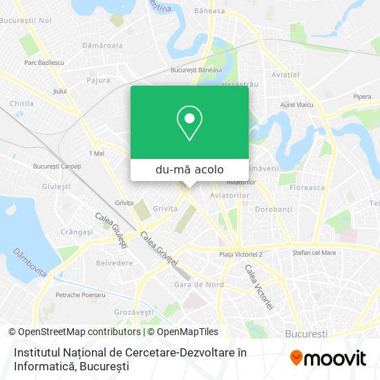 Hartă Institutul Național de Cercetare-Dezvoltare în Informatică