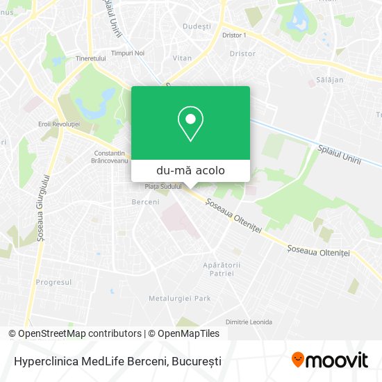 Hartă Hyperclinica MedLife Berceni