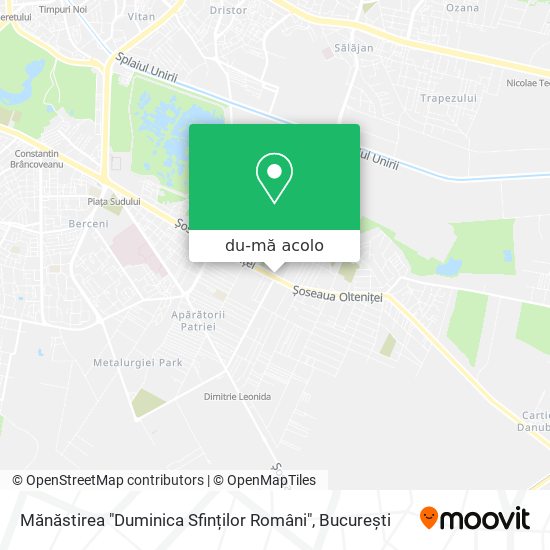 Hartă Mănăstirea "Duminica Sfinților Români"