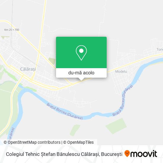 Hartă Colegiul Tehnic Ștefan Bănulescu Călărași
