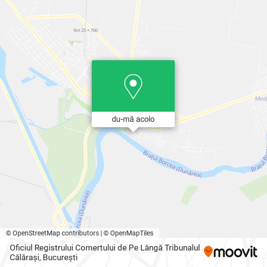 Hartă Oficiul Registrului Comertului de Pe Lângă Tribunalul Călărași