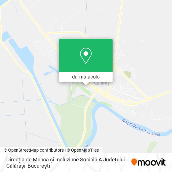 Hartă Direcția de Muncă și Incluziune Socială A Județului Călărași
