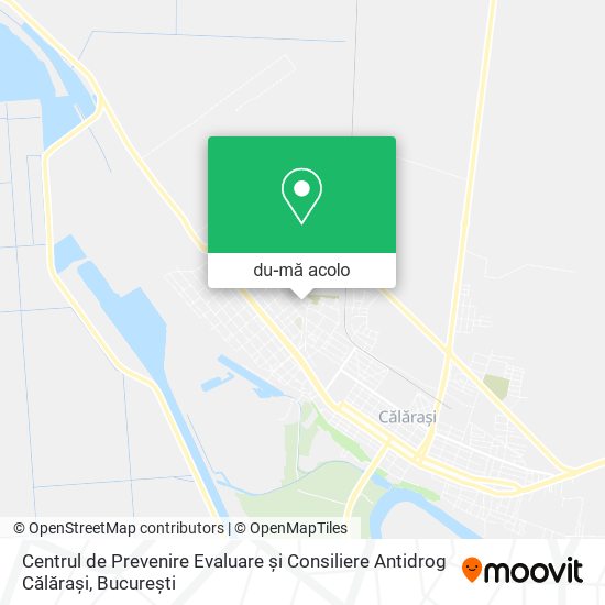 Hartă Centrul de Prevenire Evaluare și Consiliere Antidrog Călărași