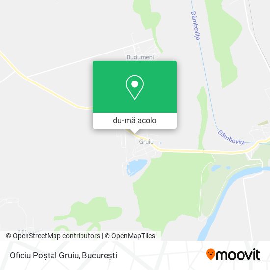 Hartă Oficiu Poștal Gruiu