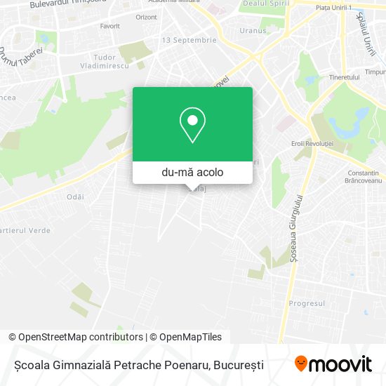 Hartă Școala Gimnazială Petrache Poenaru