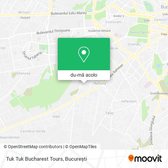 Hartă Tuk Tuk Bucharest Tours