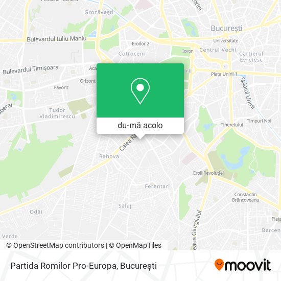 Hartă Partida Romilor Pro-Europa