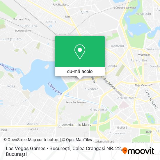 Hartă Las Vegas Games - Bucureşti, Calea Crângaşi NR. 22