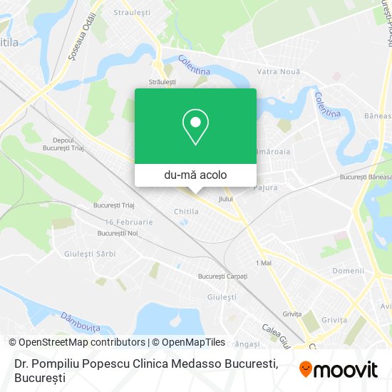 Hartă Dr. Pompiliu Popescu Clinica Medasso Bucuresti